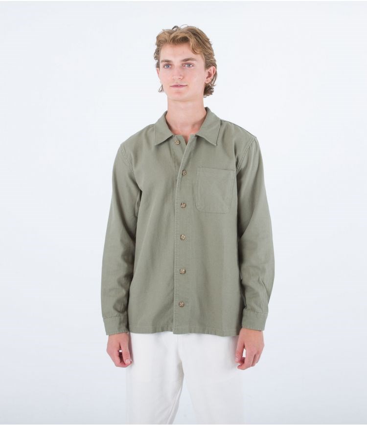 Hurley Shirt Bixby Canvas Army | 63490MXTA