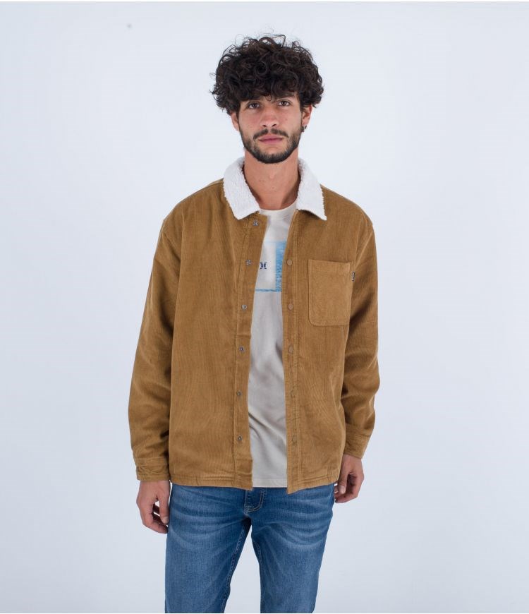 Hurley Shirt Bixby Cord Sherpa Golden Doodle | 79524QEOI