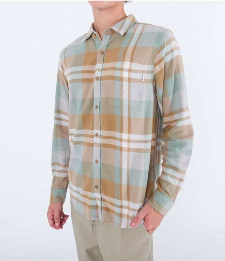 Hurley Shirt Flannel Portland Organic Golden Doodle | 10679SEZA