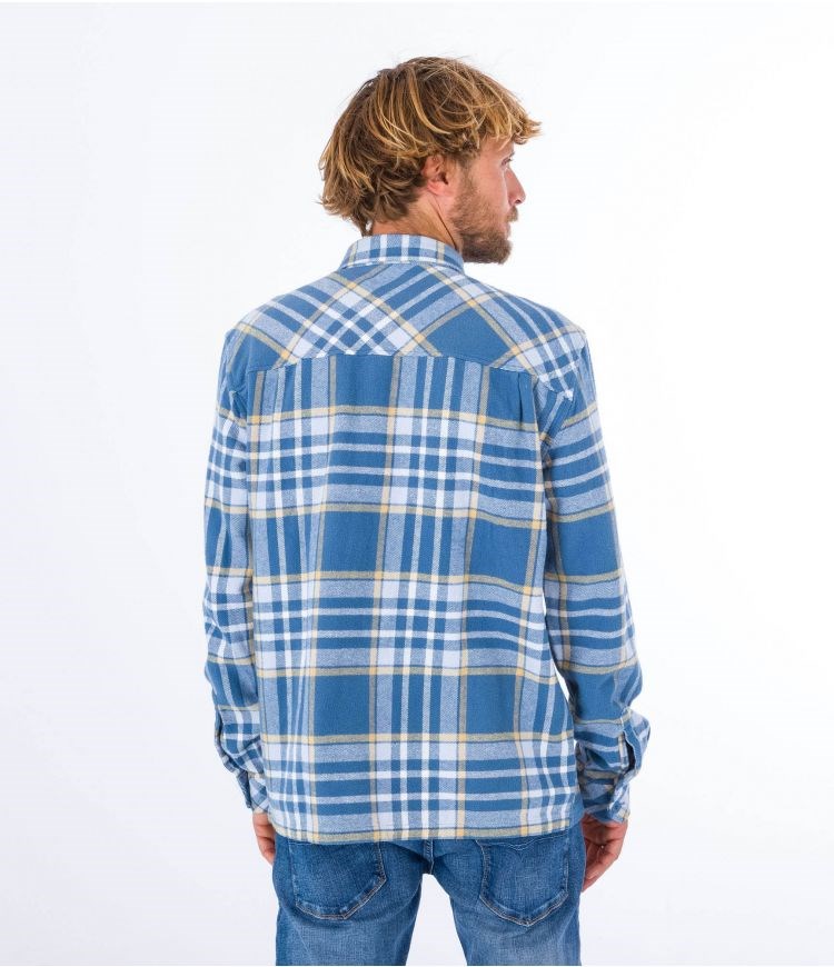 Hurley Shirt Flannel Santa Cruz Shoreline Mörk | 95837ZWRH