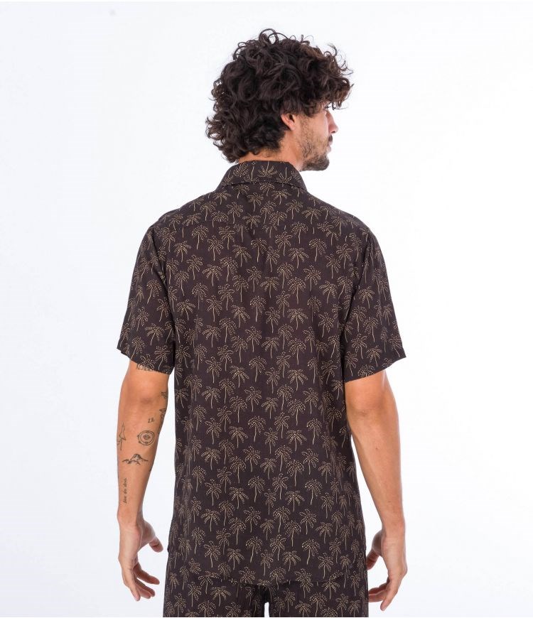 Hurley Shirt Korta Sleeve Coast Svarta | 81460AMIH