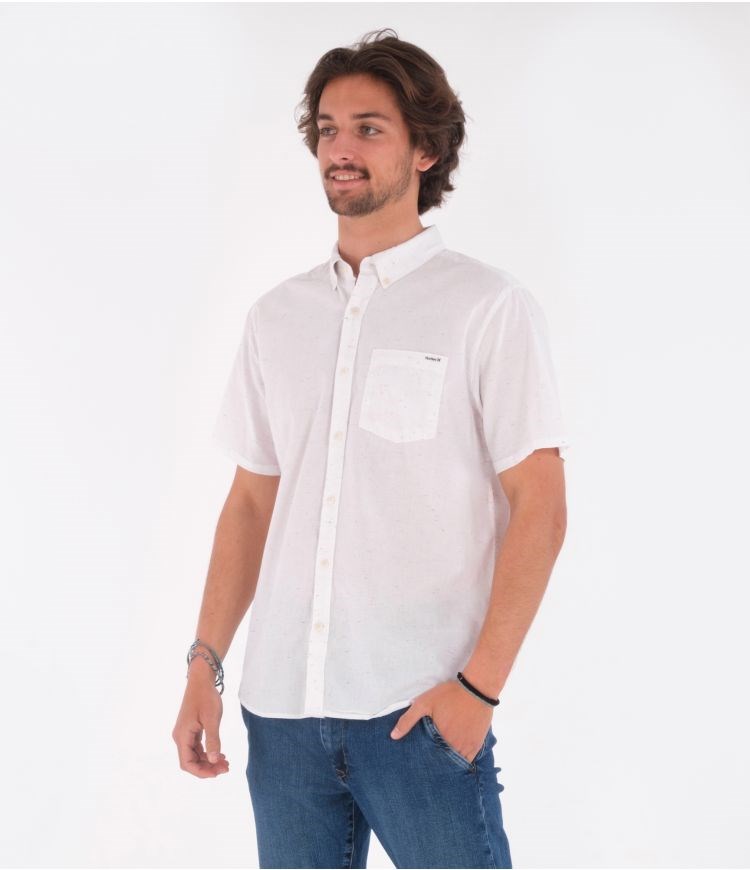 Hurley Shirt Korta Sleeve O&o Space Dye Vita | 94718WKFQ