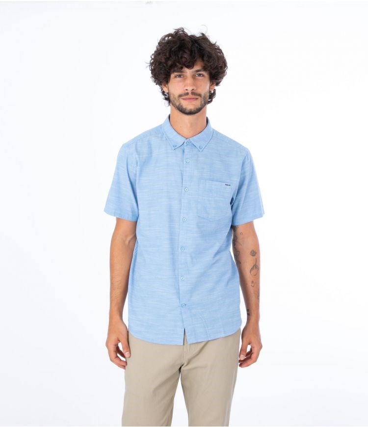 Hurley Shirt Korta Sleeve O&o Stretch Blå | 13526INOK