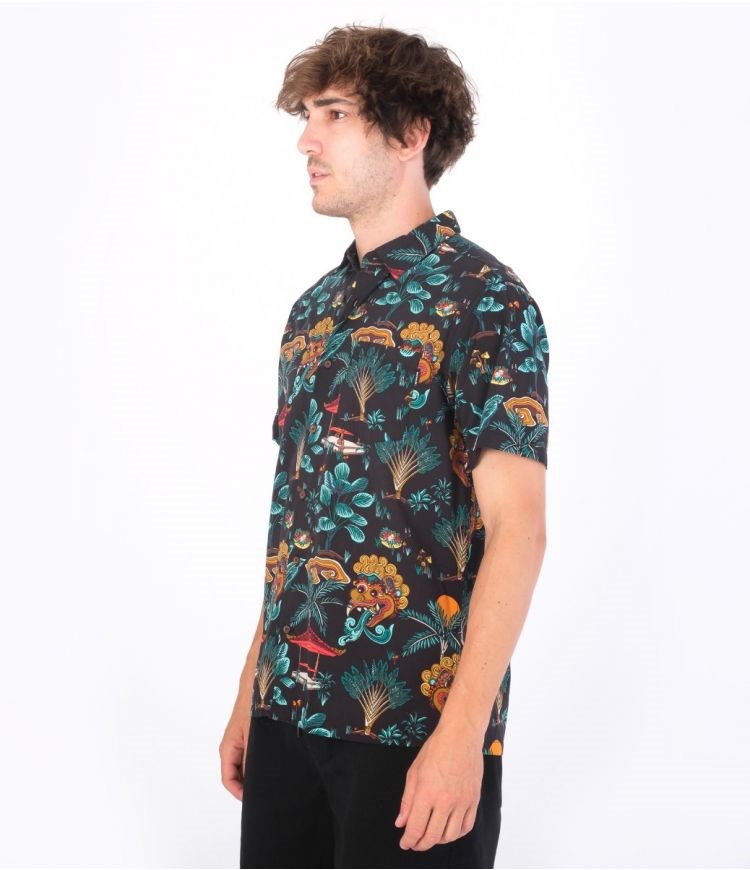 Hurley Shirt Korta Sleeve Rincon Svarta | 65109KOMA