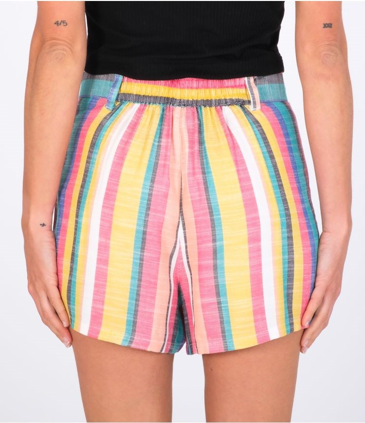 Hurley Shorts High Waisted Button Front Randig | 82709HQIW