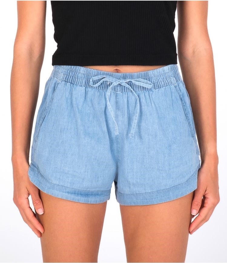 Hurley Shorts High Waisted Cindy Chambray New Age Bleach | 25473EPKF