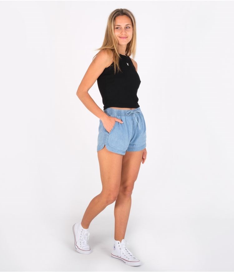 Hurley Shorts High Waisted Cindy Chambray New Age Bleach | 25473EPKF