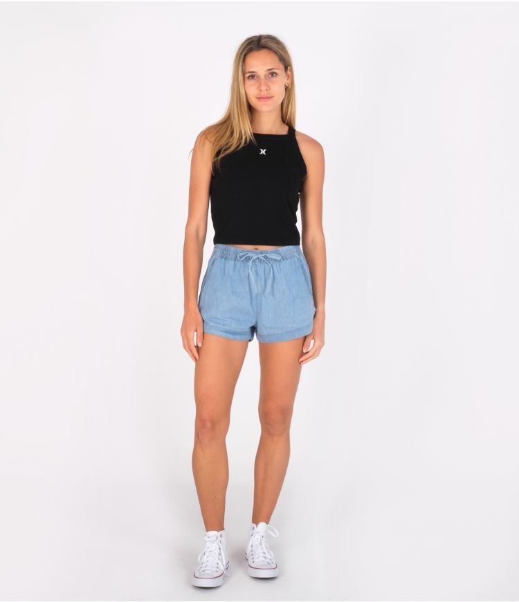 Hurley Shorts High Waisted Cindy Chambray New Age Bleach | 25473EPKF