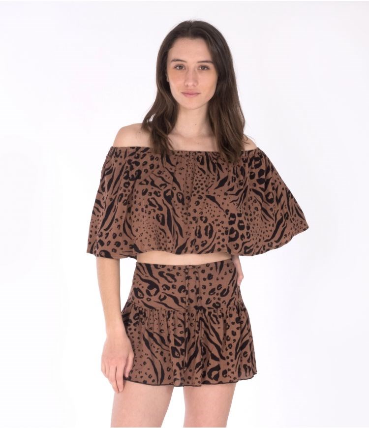 Hurley Skirt Mini Fluid Animix Animix Latte | 57136ELHP