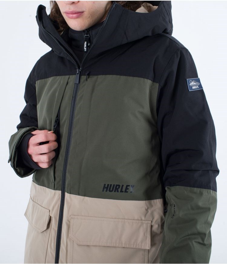 Hurley Snow Jacket Rutland Svarta Khaki Khaki | 24708MDBL