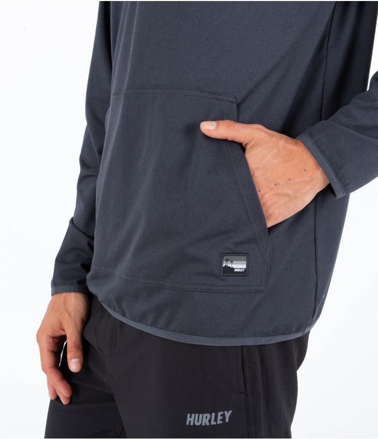 Hurley Sweatshirt 1/4 Zip Mesa Onshore Grå | 72916ZYRQ