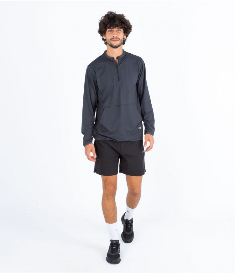 Hurley Sweatshirt 1/4 Zip Mesa Onshore Grå | 72916ZYRQ