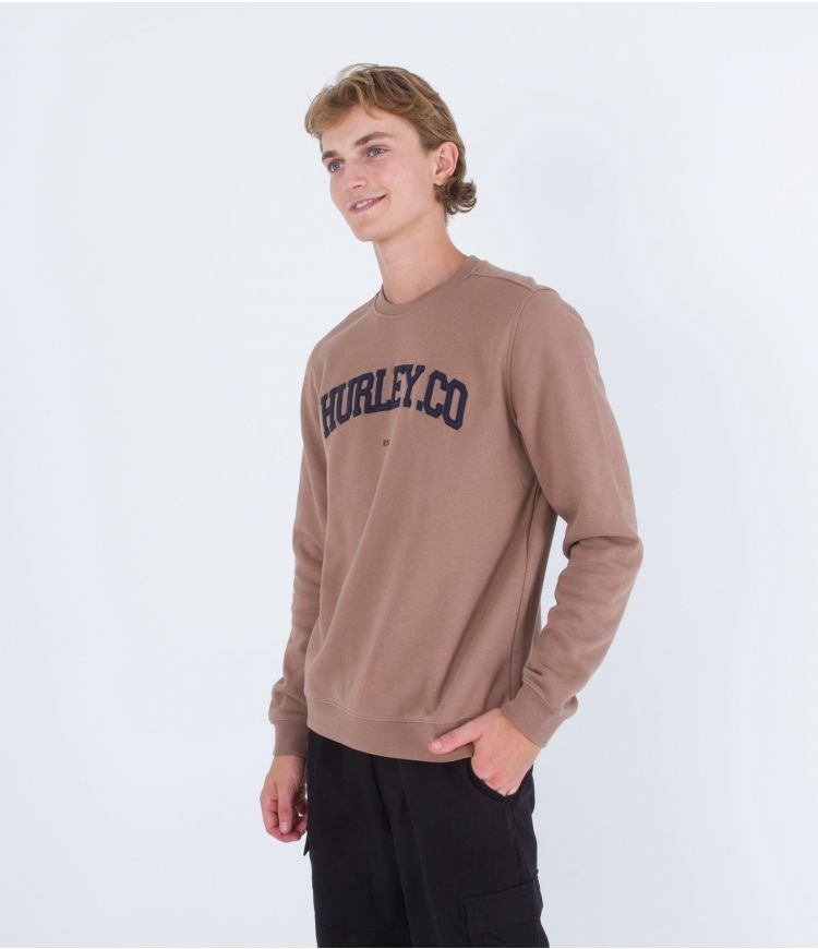 Hurley Sweatshirt Crew Neck Applique Taupe Haze | 56148HICY