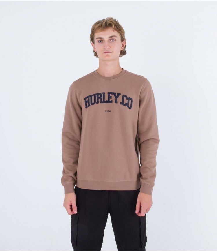 Hurley Sweatshirt Crew Neck Applique Taupe Haze | 56148HICY