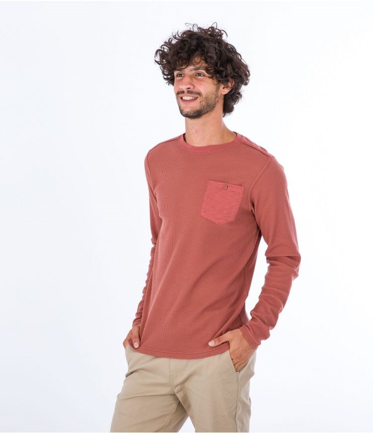 Hurley Sweatshirt Crew Neck Felton Thermal Crew Zion Rust | 56927VCDI