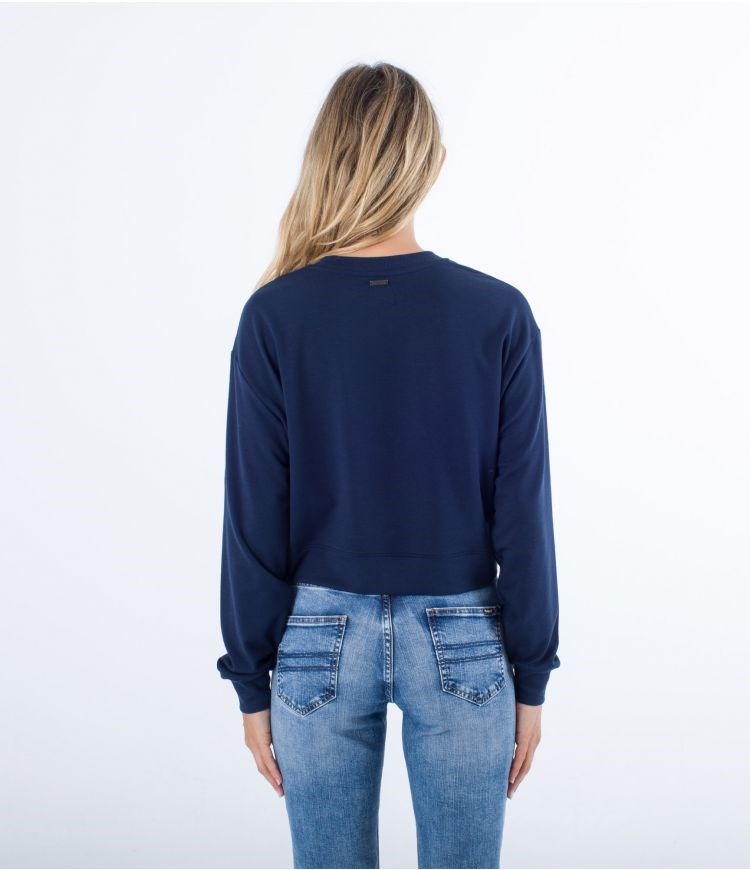 Hurley Sweatshirt Oversize Easy Indigo | 10893ZQSB