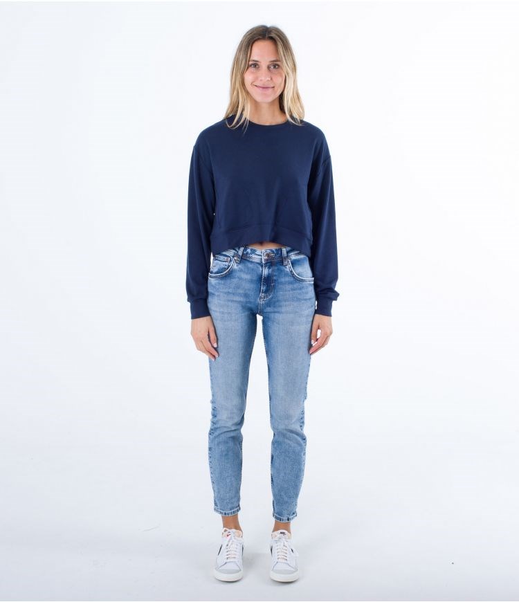 Hurley Sweatshirt Oversize Easy Indigo | 10893ZQSB