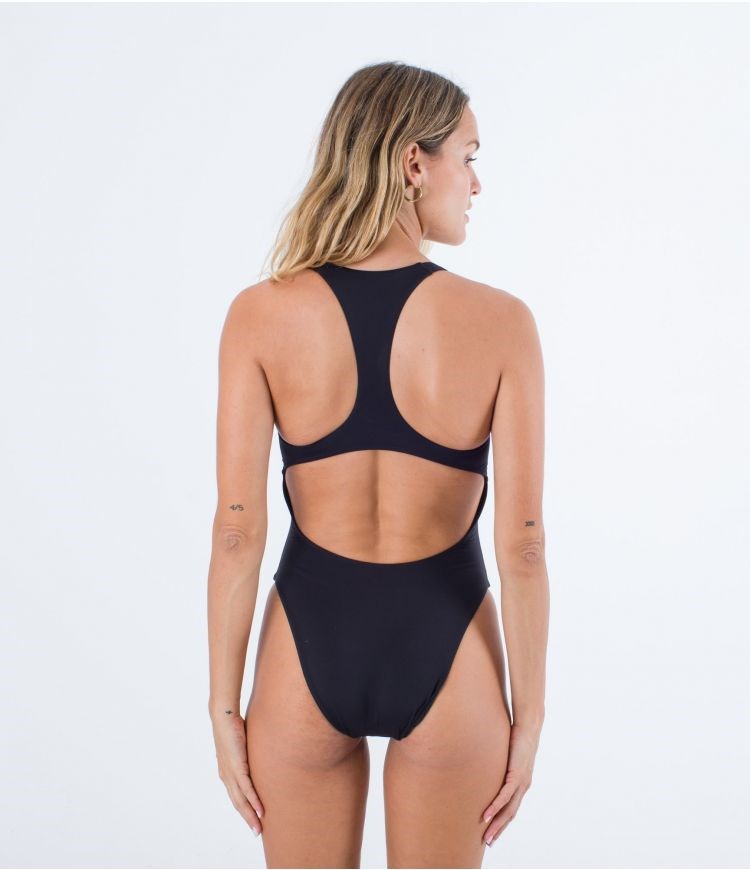 Hurley Swimwear 1 Piece O&o Solid Racerback Mod Svarta | 40315KNIO