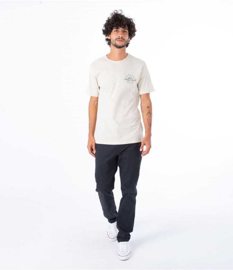 Hurley T-shirt Korta Sleeve Everyday Baracuda Bar Bone | 89246KEMA