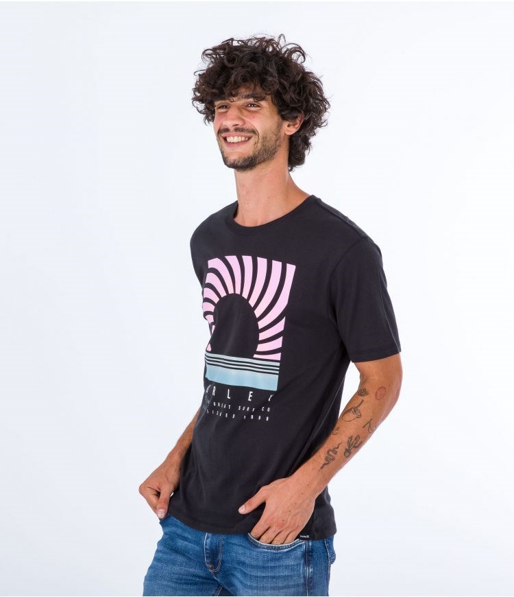 Hurley T-shirt Korta Sleeve Everyday Horizon Svarta | 87504DRJL