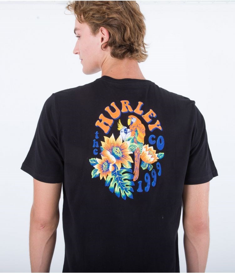 Hurley T-shirt Korta Sleeve Everyday Parrot Party Svarta | 86107NJZH