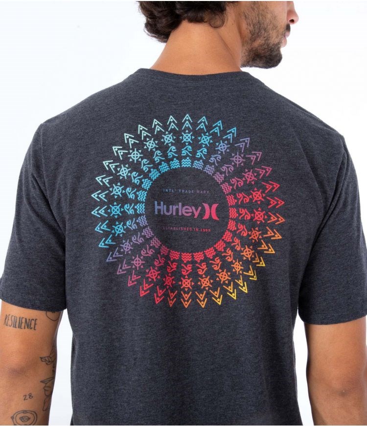 Hurley T-shirt Korta Sleeve Everyday Soul Burst Svarta | 46582BATO