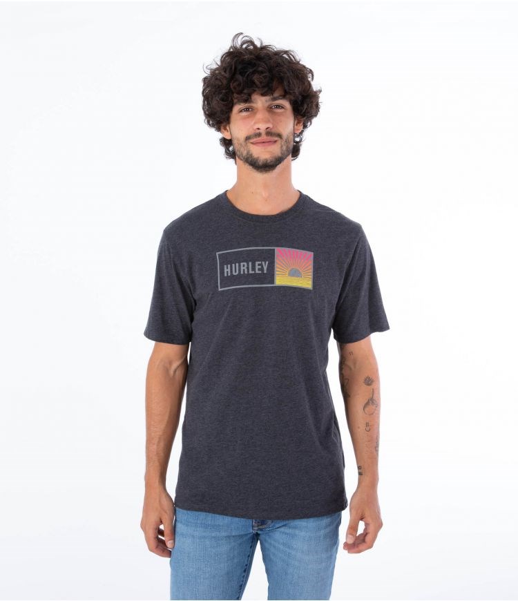 Hurley T-shirt Korta Sleeve Everyday Sunbox Svarta | 36980ZYJV