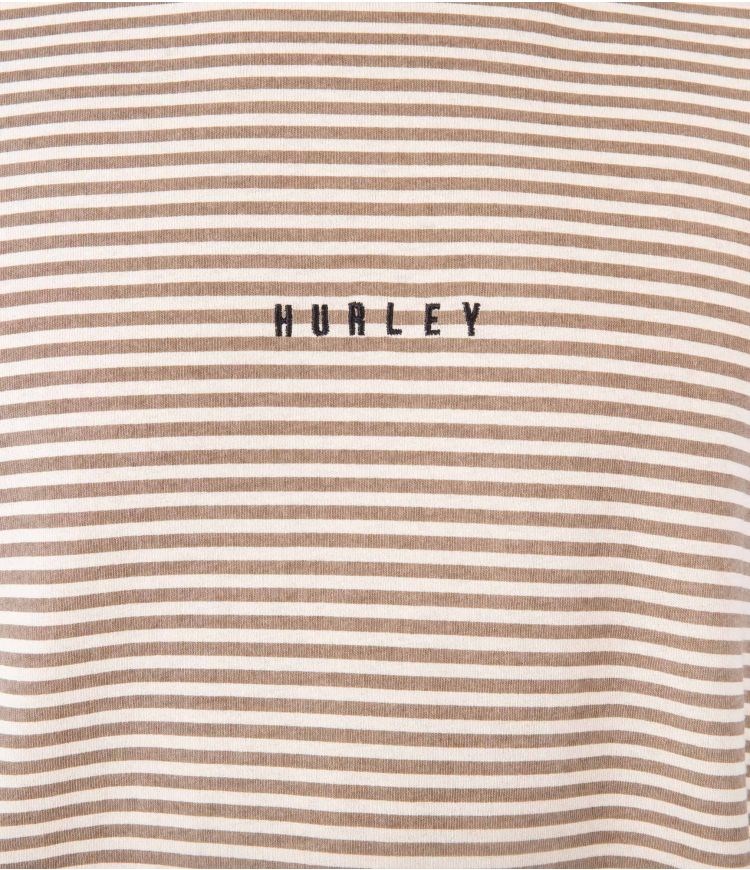 Hurley T-shirt Korta Sleeve H2o Dri Tonal Stripe Taupe Haze | 02586THFY