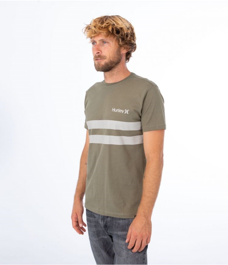 Hurley T-shirt Korta Sleeve Oceancare Block Party Mörkgröna | 34685FOYZ