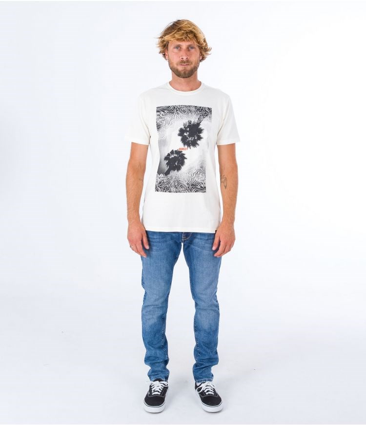 Hurley T-shirt Korta Sleeve Oceancare Photoprint Marshmallow | 06745GNFM