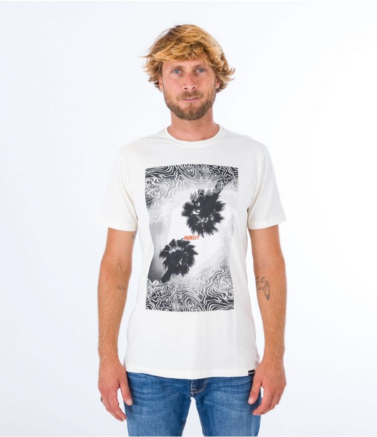 Hurley T-shirt Korta Sleeve Oceancare Photoprint Marshmallow | 06745GNFM