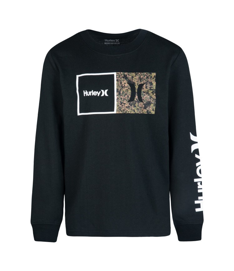 Hurley T-shirt Long Sleeve Boy - Natural Bruna Camo | 05784BYEQ