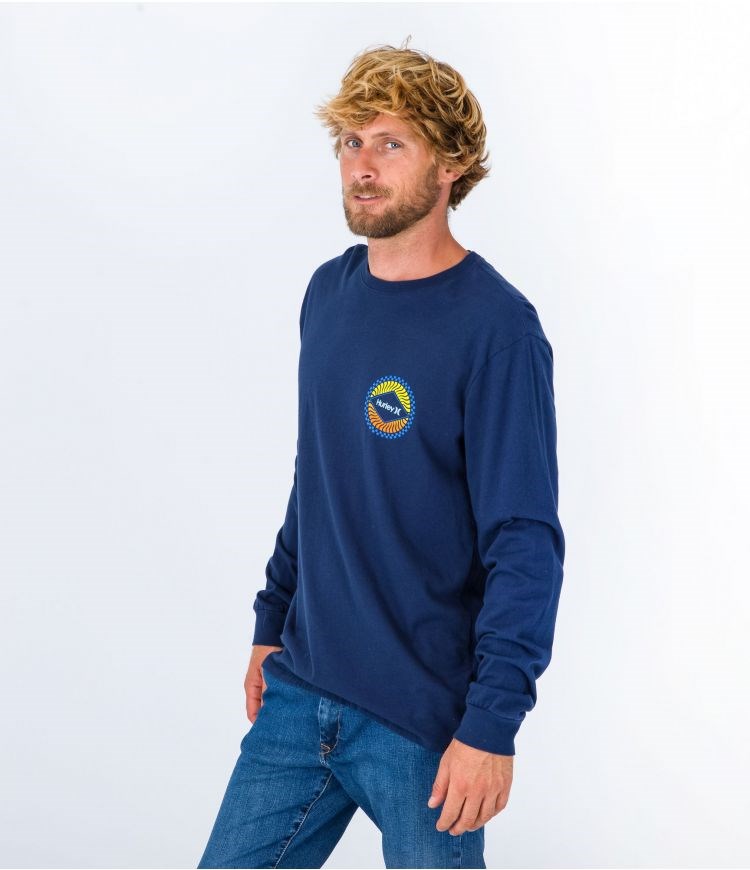 Hurley T-shirt Long Sleeve Everyday Circular Night Force | 43965LNEP