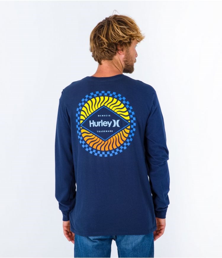 Hurley T-shirt Long Sleeve Everyday Circular Night Force | 43965LNEP