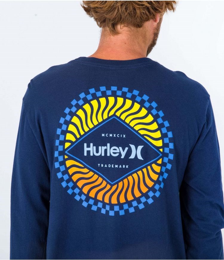 Hurley T-shirt Long Sleeve Everyday Circular Night Force | 43965LNEP