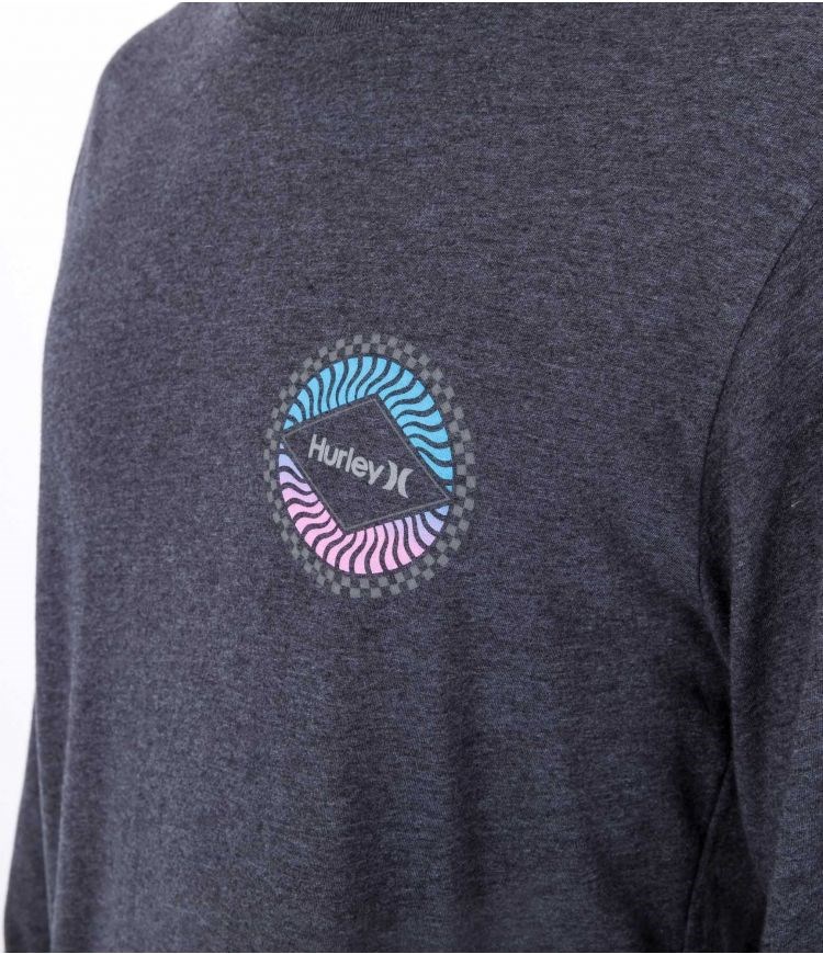 Hurley T-shirt Long Sleeve Everyday Circular Svarta | 47365XRKS