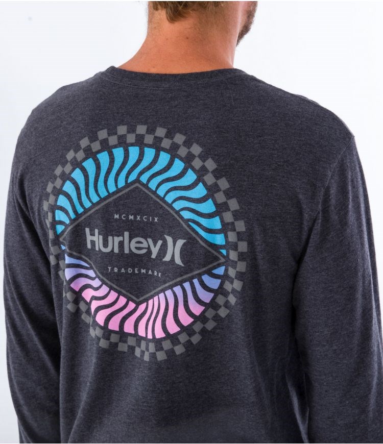 Hurley T-shirt Long Sleeve Everyday Circular Svarta | 47365XRKS