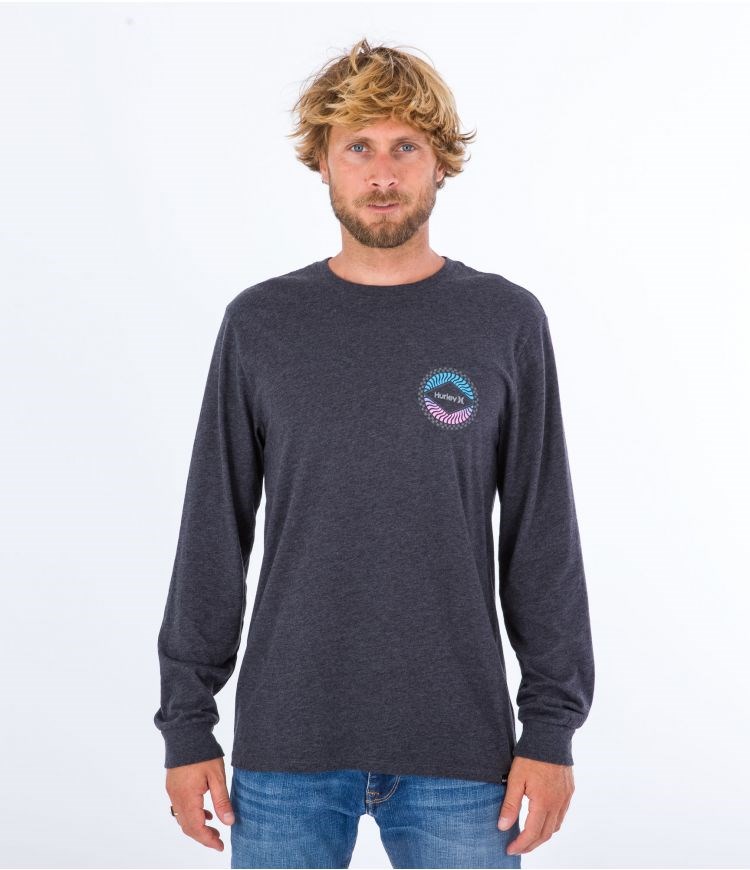 Hurley T-shirt Long Sleeve Everyday Circular Svarta | 47365XRKS