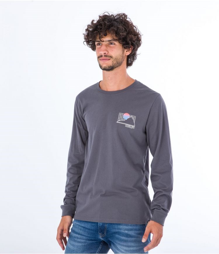 Hurley T-shirt Long Sleeve Everyday Explore The Great Outdoors Grå | 43507VEIJ