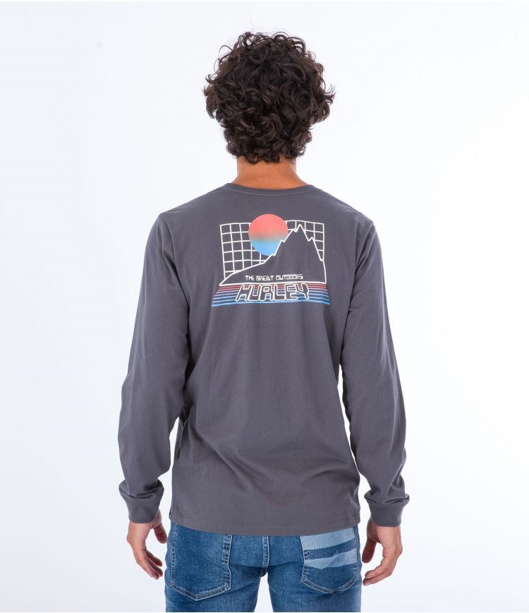 Hurley T-shirt Long Sleeve Everyday Explore The Great Outdoors Grå | 43507VEIJ