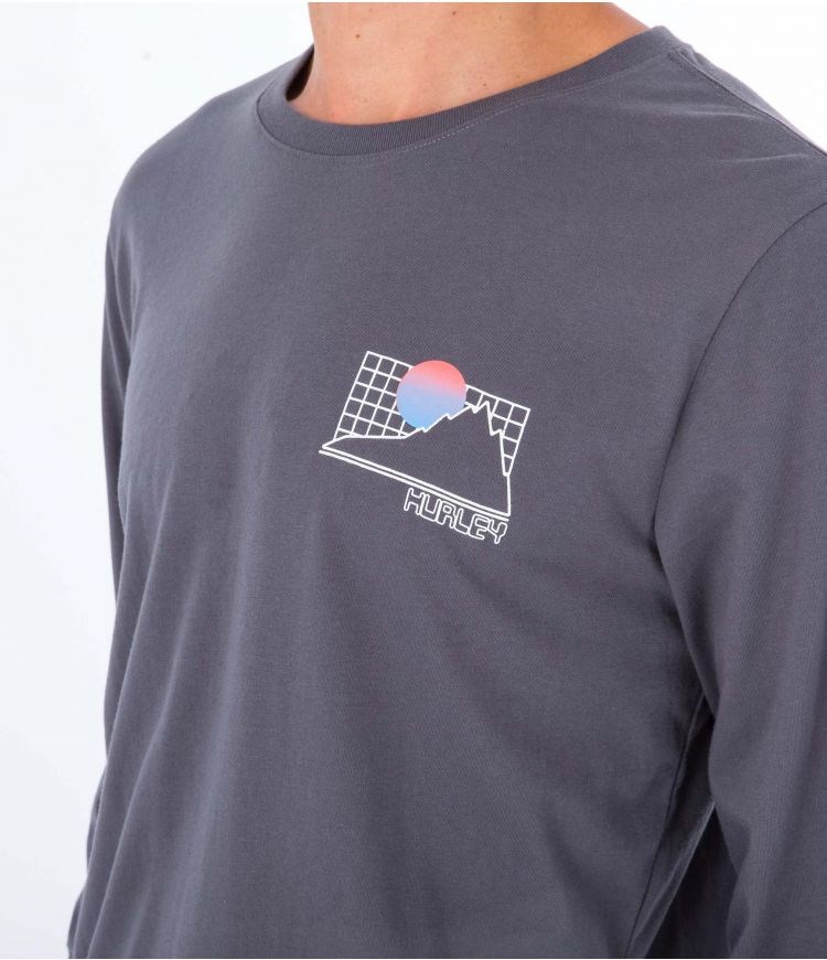 Hurley T-shirt Long Sleeve Everyday Explore The Great Outdoors Grå | 43507VEIJ