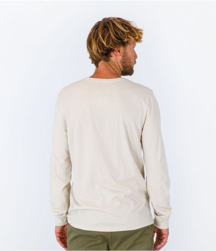 Hurley T-shirt Long Sleeve Everyday Explore Expolation Bone | 81564TWUN