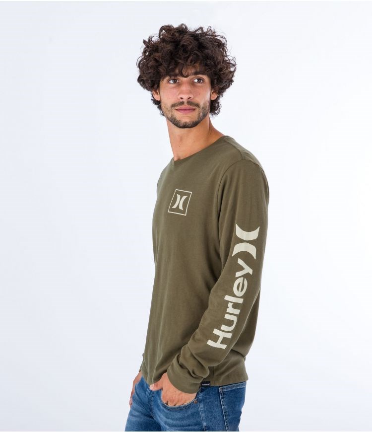 Hurley T-shirt Long Sleeve Everyday O&o Icon Olivgröna | 26170SRNP