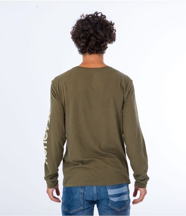 Hurley T-shirt Long Sleeve Everyday O&o Icon Olivgröna | 26170SRNP