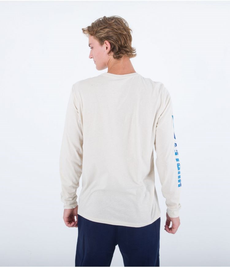 Hurley T-shirt Long Sleeve Everyday Range Bone | 68930EJGV