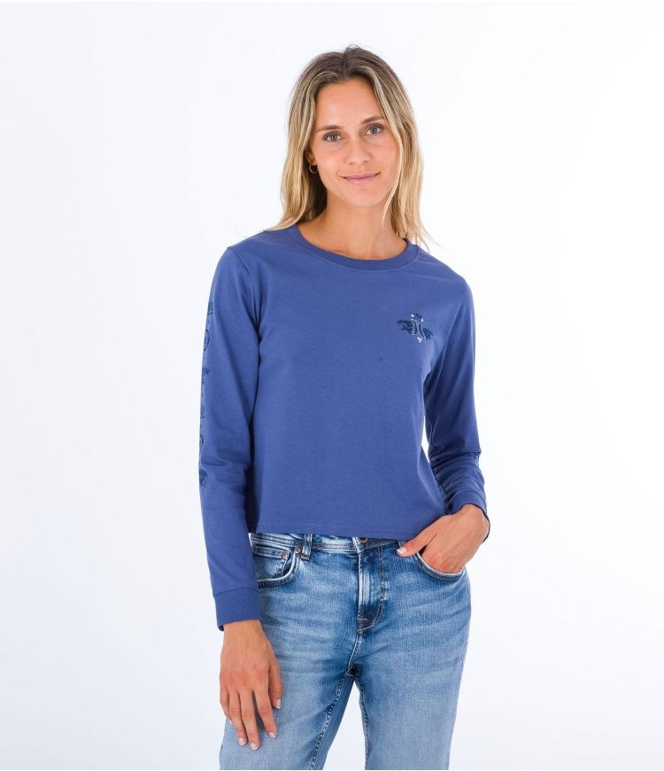 Hurley T-shirt Long Sleeve Oceancare Mona Indigo | 54129UGDY