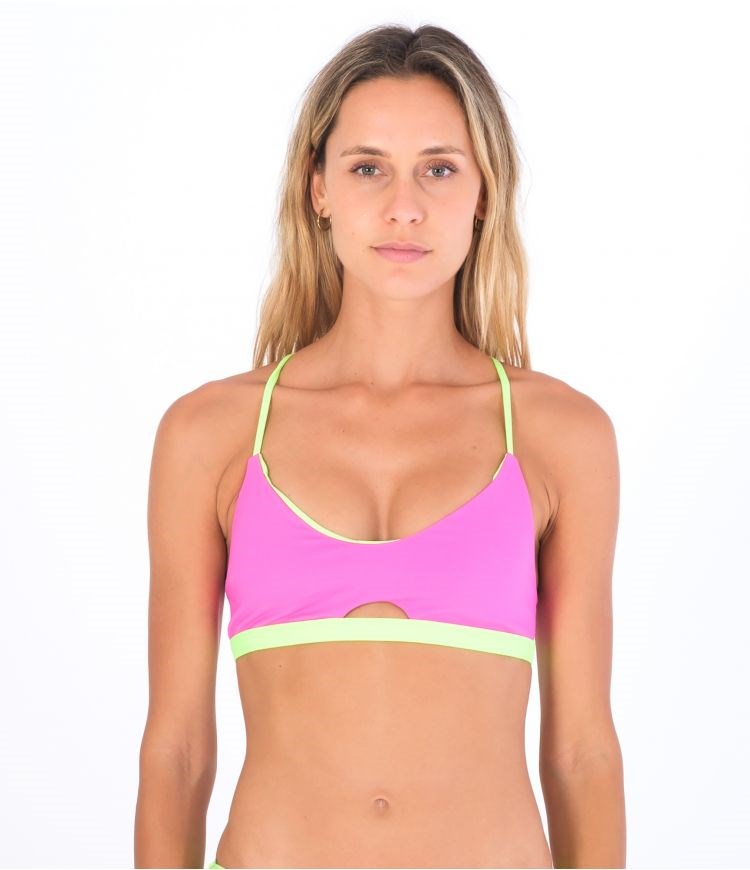 Hurley Top Lsf Blocked Max Bow Back Rosa | 64059KZHT