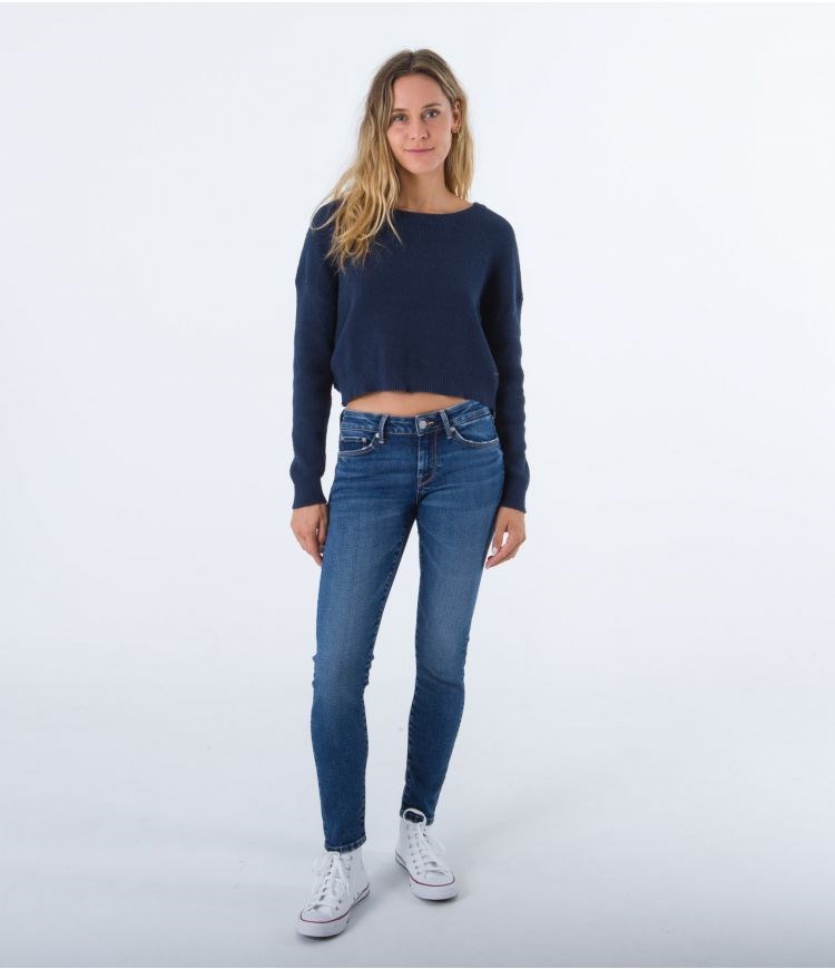 Hurley Tröja Overlap Back Indigo | 12560TMVK