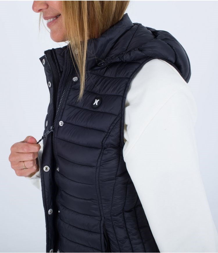 Hurley Vest Packable Lätta Svarta | 87654UJWE