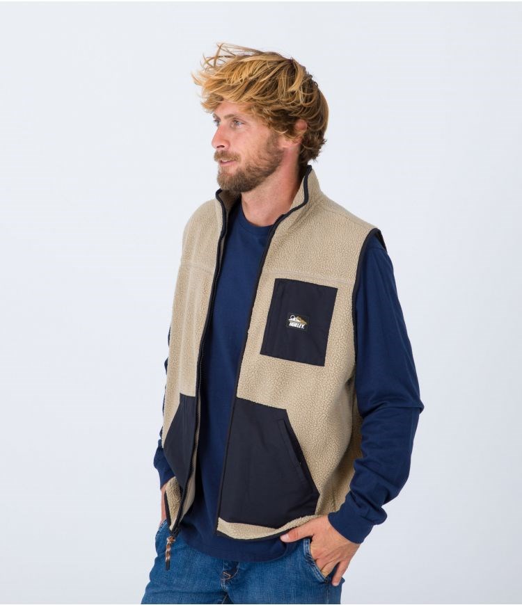 Hurley Vest Sherpa Midland Burrito Khaki | 63507XVFQ